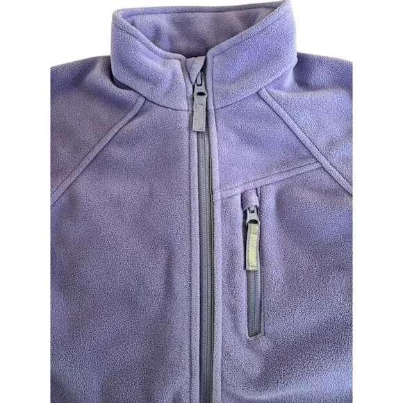 Polarn O. Pyret Kids Fleece Jacket Full Zip Lavender Patch Logo - size 2-3 - Picture 2 of 11